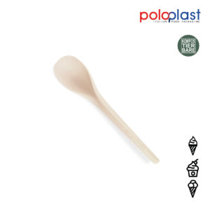 Kompostierbare Löffel ICE CURVY 12cm beige