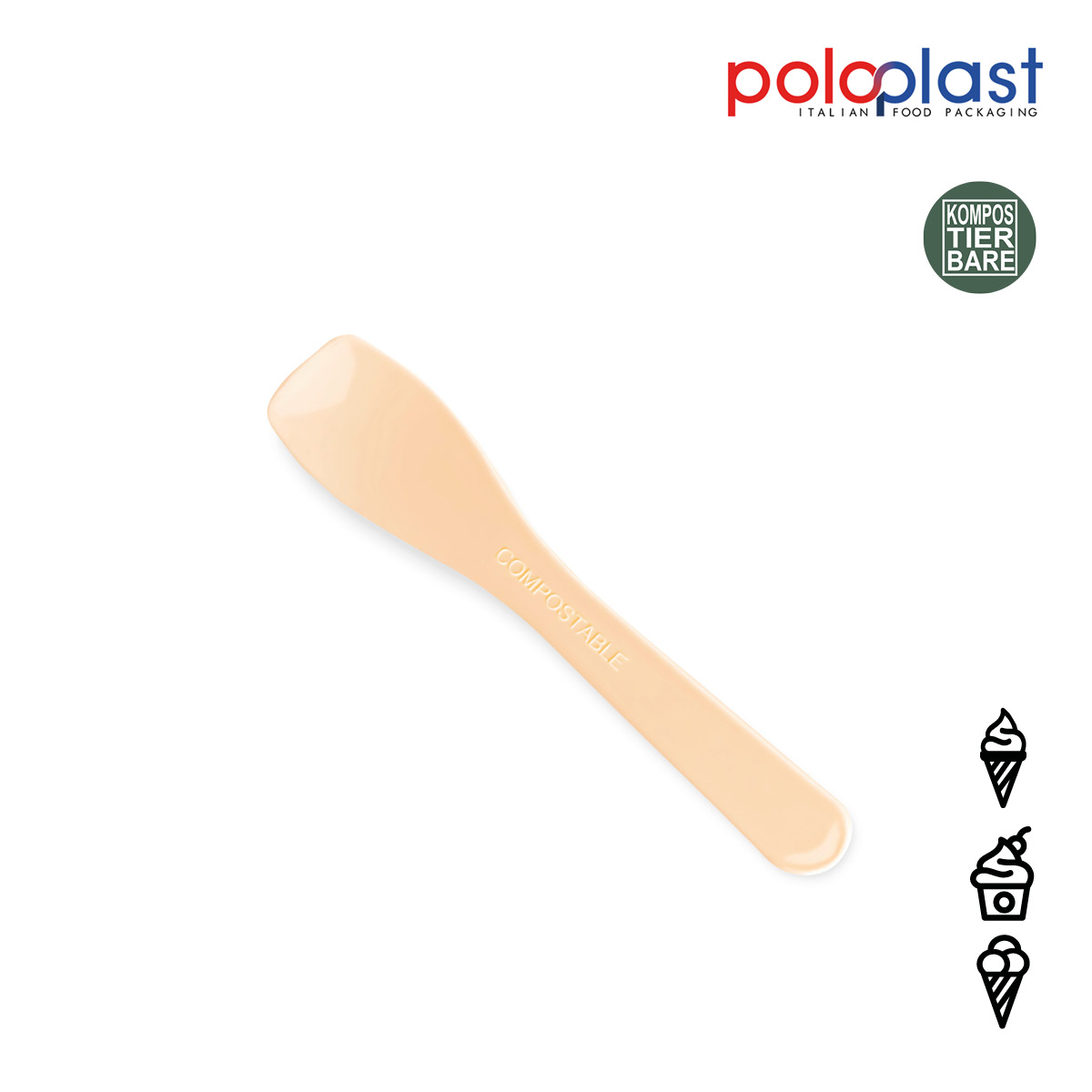 Kompostierbarer Löffel RIO Farbe: beige