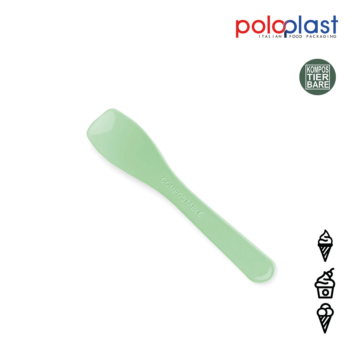Kompostierbarer Löffel RIO Farbe: grün