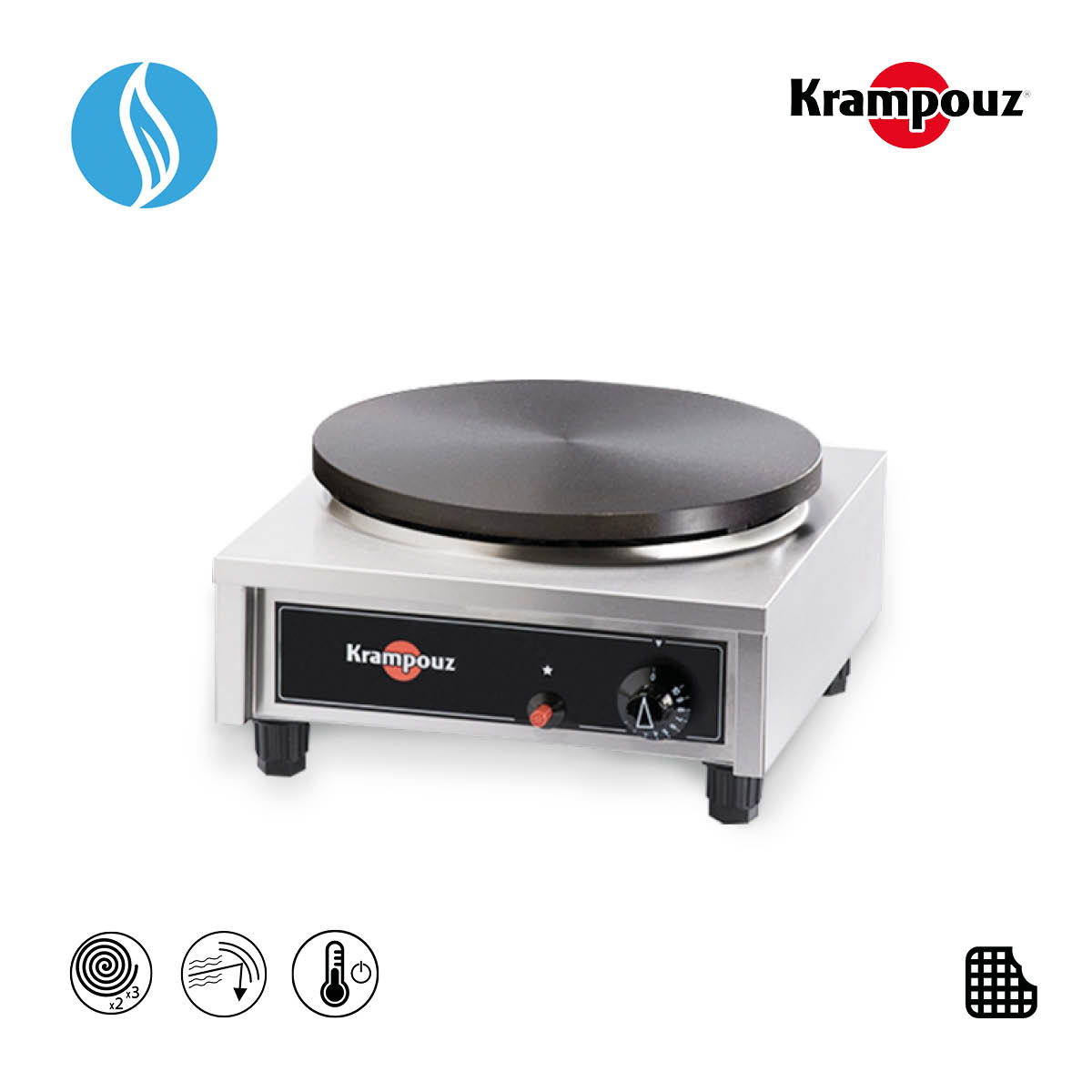Crêpes Maschine mit einer Platte - QUADRATISCHER RAHMEN - CONFORT LINIE/GAS 1 Crêpes Maschine mit einer Platte - QUADRATISCHER RAHMEN - CONFORT LINIE/GAS