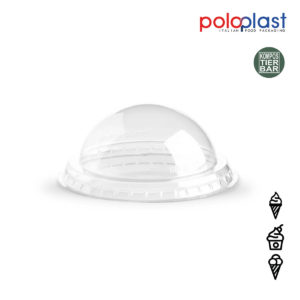 Kompostierbarer Domdeckel 170cc PLA transparent