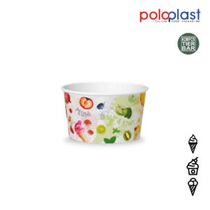 Papier Eisbecher Fruits 90cc