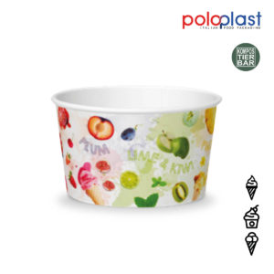 Papier Eisbecher Fruits 250cc